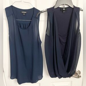Deep Blue Sleeveless Blouse Bundle